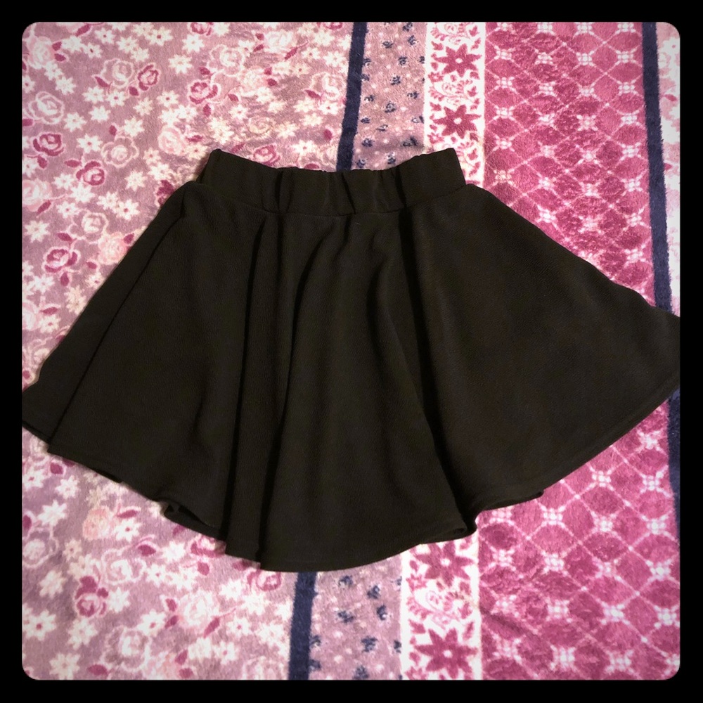 SHEIN Black Skater Skirt